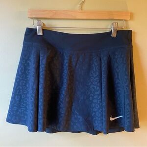 Nike Dri Fit Women's Large Black Leopard Skort Skirt Tennis Golf Athletic NWT